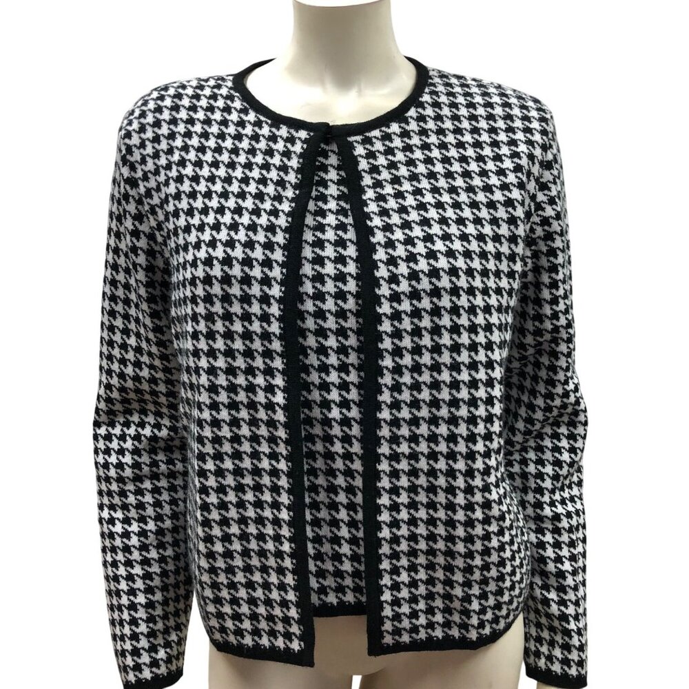 Lennie Fon Nina Leonard Houndstooth Sweater Md Petite